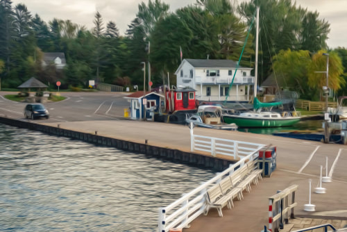 Ferry Landing, Madeline Island in Northern Wisconsin