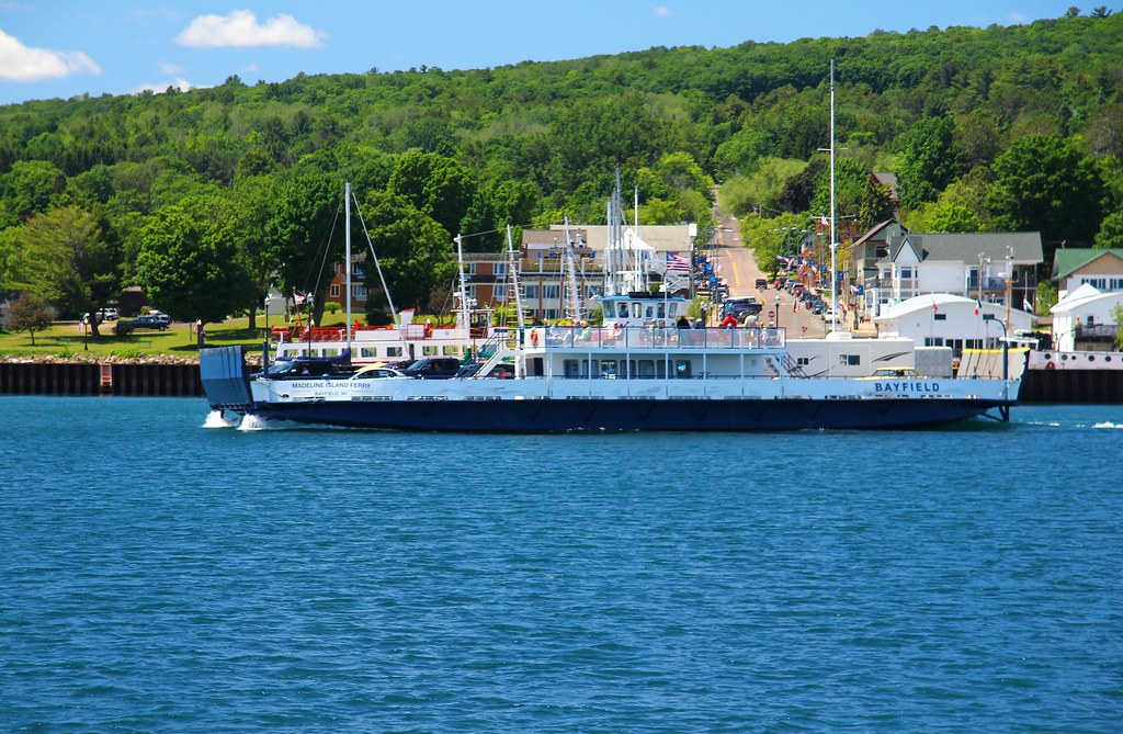 ferry on madeline island in lake superior